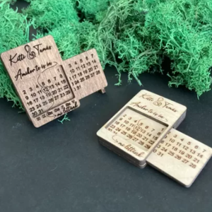 Mini Öröknaptár Köszönőajándék, Esküvő, Emlék & Ajándék, Köszönőajándék, Gravírozás, pirográfia, MESKA