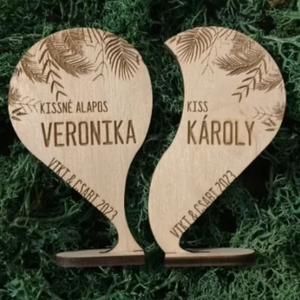 2in1 Álló Köszönőajándék és Ültetőkártya Egyben (Fa talppal) - esküvő - emlék & ajándék - köszönőajándék - Meska.hu