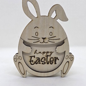 Cukorkatartó nyuszis, Ünnepi díszek, dekorációk, Húsvéti díszek és dekorációk, Húsvéti asztaldíszek, Famegmunkálás, MESKA