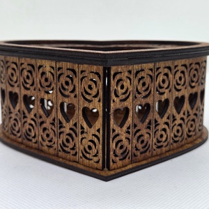 Szív alakú fa mécsestartó - otthon & életmód - gyertya, illat, aroma - mécses és mécsestartó - Meska.hu