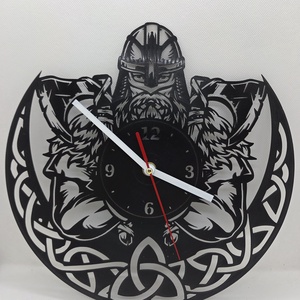 Falióra - Viking harcos, Otthon & Életmód, Dekoráció, Fali és függő dekoráció, Falióra & óra, Újrahasznosított alapanyagból készült termékek, MESKA