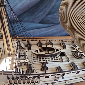 Hajómodell - Fekete Gyöngy - művészet - makett, modell - Meska.hu