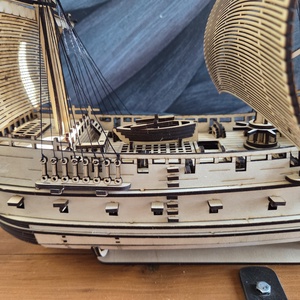 Hajómodell - Fekete Gyöngy - művészet - makett, modell - Meska.hu