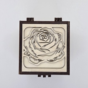 Fa doboz rózsa mintával - ékszer - ékszertartó - ékszerdoboz - Meska.hu