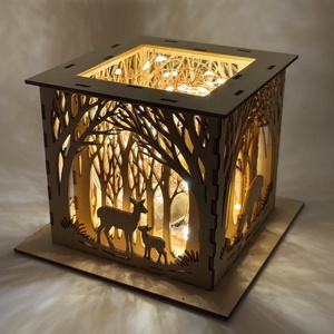 Mécsestartó - erdei természet motívummal, Otthon & Életmód, Gyertya, illat, aroma, Mécses és mécsestartó, Famegmunkálás, MESKA