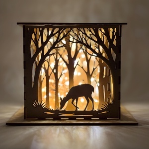 Mécsestartó - erdei természet motívummal - otthon & életmód - gyertya, illat, aroma - mécses és mécsestartó - Meska.hu