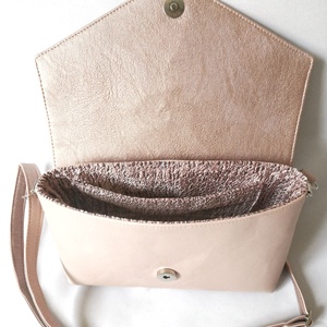 Designer kistáska - Nude - rose gold színben - táska & tok - kézitáska & válltáska - vállon átvethető táska - Meska.hu