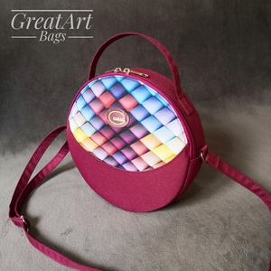 Designer vízlepergető kézi - és válltáska - magenta színben - táska & tok - kézitáska & válltáska - vállon átvethető táska - Meska.hu