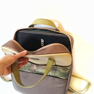 Vízlepergető cipzáros laptophátizsák - táska & tok - laptoptáska, laptop hátizsák - Meska.hu