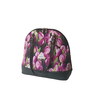 Női designer cipzáros válltáska - tulipános - táska & tok - kézitáska & válltáska - válltáska - Meska.hu