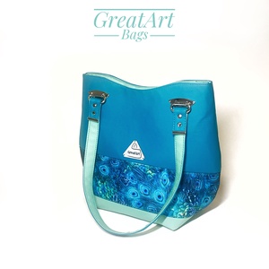 Pávatollas türkiz és pisztácia színű válltáska, Táska & Tok, Kézitáska & válltáska, Válltáska, Varrás, MESKA