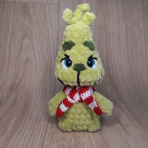 Mini Grincs, horgolt figura, 14 cm - Meska.hu