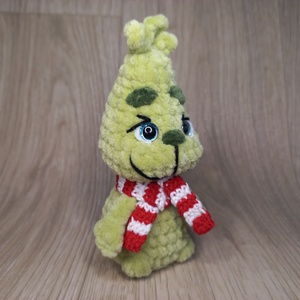 Mini Grincs, horgolt figura, 14 cm - játék & sport - plüssállat & játékfigura - plüss mesefigurák - Meska.hu