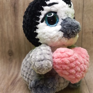 Valentin Bébi pingvin, horgolt figura, 12 cm - játék & sport - plüssállat & játékfigura - plüss mesefigurák - Meska.hu