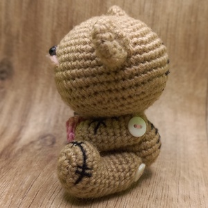 Valentin maci, horgolt figura, 11 cm - játék & sport - plüssállat & játékfigura - maci - Meska.hu