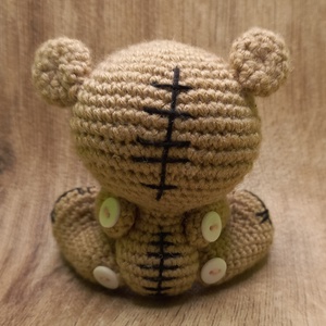 Valentin maci, horgolt figura, 11 cm - játék & sport - plüssállat & játékfigura - maci - Meska.hu