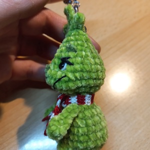 Bébi Grincs, horgolt figura, 10 cm - táska & tok - kulcstartó & táskadísz - kulcstartó - Meska.hu