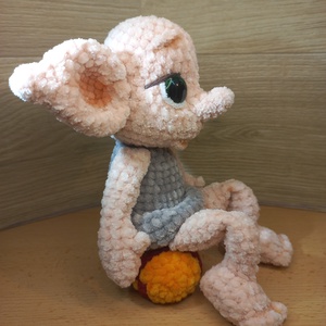 Bébi Dobby, horgolt figura, 26 cm - játék & sport - plüssállat & játékfigura - plüss mesefigurák - Meska.hu