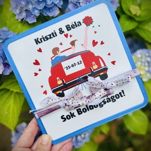 Esküvői pénzátadó emléktábla - esküvő - emlék & ajándék - nászajándék - esküvői pénzátadó képkeret - Meska.hu
