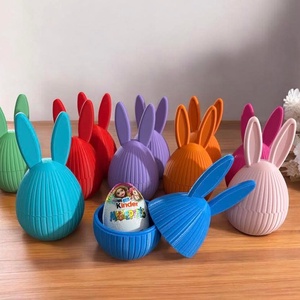 Nyuszi füles Kinder és ajándék tartó - ünnepi díszek, dekorációk - húsvéti díszek és dekorációk - húsvéti ajándékátadó - Meska.hu