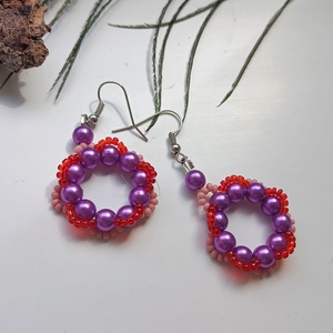 Tekla gyöngy fülbevaló  - ékszer - fülbevaló - karika fülbevaló - Meska.hu