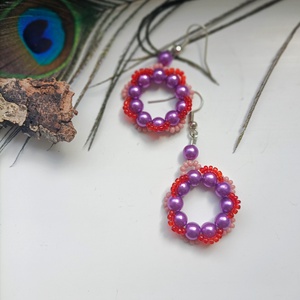 Tekla gyöngy fülbevaló  - ékszer - fülbevaló - karika fülbevaló - Meska.hu