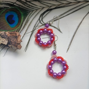 Tekla gyöngy fülbevaló  - ékszer - fülbevaló - karika fülbevaló - Meska.hu