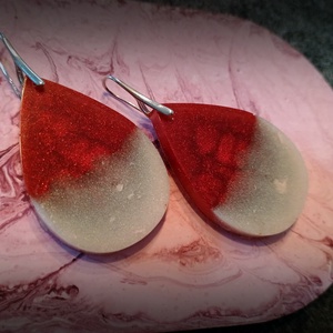 üveggyanta fülbevaló - ékszer - fülbevaló - lógó fülbevaló - Meska.hu