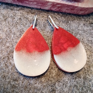 üveggyanta fülbevaló - ékszer - fülbevaló - lógó fülbevaló - Meska.hu