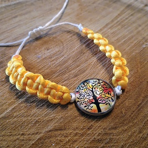 üveglencsés karkötő, Ékszer, Karkötő, Fonott karkötő, , MESKA