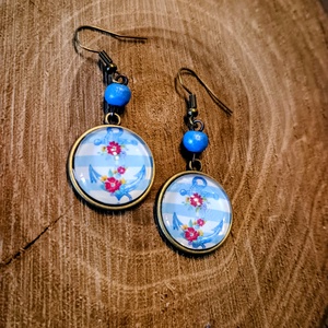 üveglencsés fülbevaló - Meska.hu