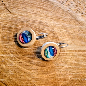 üveglencsés fülbevaló - Meska.hu