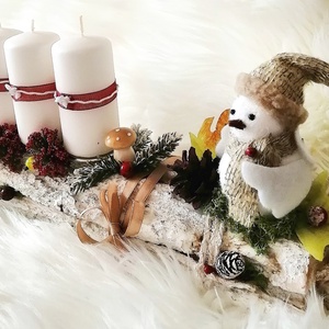 Különleges kedves kis adventi asztaldísz !  - karácsony - adventi díszek - adventi koszorú - Meska.hu