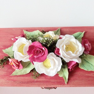 Ékszerdoboz,rózsa agyagvirágokkal díszítve ! - ékszer - ékszertartó - ékszerdoboz - Meska.hu Ékszerdoboz,rózsa agyagvirágokkal díszítve ! - ékszer - ékszertartó - ékszerdoboz - Meska.hu