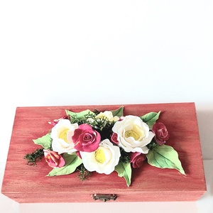 Ékszerdoboz,rózsa agyagvirágokkal díszítve ! - ékszer - ékszertartó - ékszerdoboz - Meska.hu Ékszerdoboz,rózsa agyagvirágokkal díszítve ! - ékszer - ékszertartó - ékszerdoboz - Meska.hu