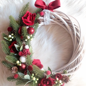 Klasszikus karácsony elegáns ünnepi ajtódísz/kopogtató ! - karácsony - adventi díszek - adventi ajtódísz - Meska.hu