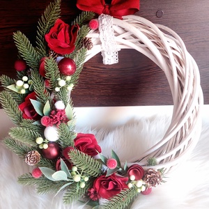 Klasszikus karácsony elegáns ünnepi ajtódísz/kopogtató ! - karácsony - adventi díszek - adventi ajtódísz - Meska.hu