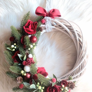 Klasszikus karácsony elegáns ünnepi ajtódísz/kopogtató ! - karácsony - adventi díszek - adventi ajtódísz - Meska.hu