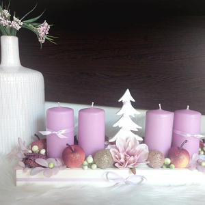 Romantikus Karácsony különleges ünnepi asztaldísz ! - karácsony - adventi díszek - adventi gyertyadíszek és koszorúdíszek - Meska.hu