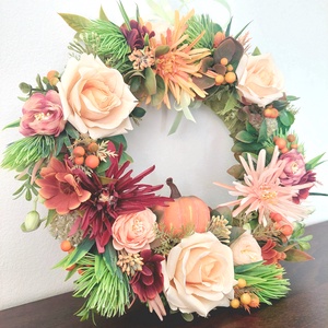 Őszi harmónia ajtódísz/ kopogtató! - otthon & életmód - dekoráció - ajtó- és ablak dekoráció - ajtódísz & kopogtató - Meska.hu