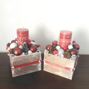 Különleges ünnepi asztaldísz ! - karácsony - adventi díszek - adventi gyertyadíszek és koszorúdíszek - Meska.hu