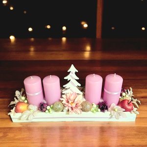 Romantikus Karácsony különleges ünnepi asztaldísz !, Karácsony, Adventi díszek, Adventi gyertyadíszek és koszorúdíszek, Mindenmás, Virágkötés, MESKA