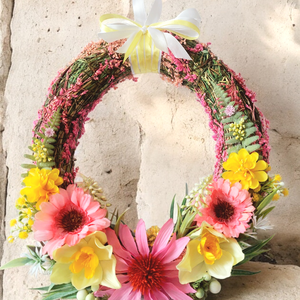 Színek harmóniája vidám, ovális  dekoráció/ajtódísz! - Meska.hu