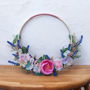 Vidám,virágos tavaszi dekoráció/ajtódísz! - Meska.hu