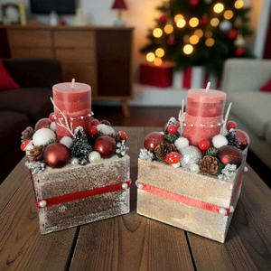 Különleges ünnepi asztaldísz ! - karácsony - adventi díszek - adventi gyertyadíszek és koszorúdíszek - Meska.hu