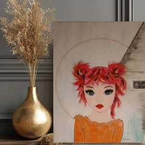 Kislány. Mitől - mikor szép az, ami nem átlagos?, Művészet, Festmény, Akril, Festészet, MESKA