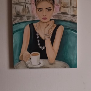 Egy kávé - művészet - festmény - akril - Meska.hu