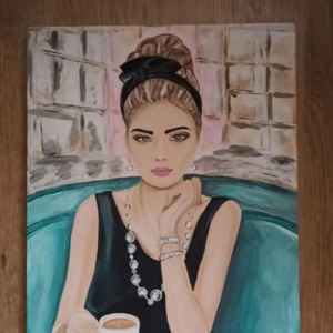 Egy kávé - művészet - festmény - akril - Meska.hu