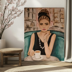 Egy kávé - művészet - festmény - akril - Meska.hu