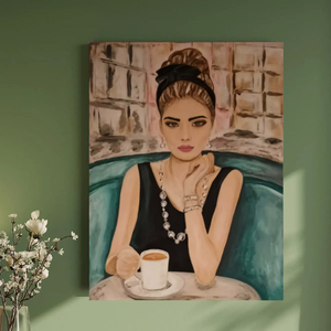 Egy kávé, Művészet, Festmény, Akril, Festészet, MESKA